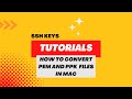 how to convert pem and ppk file in Mac