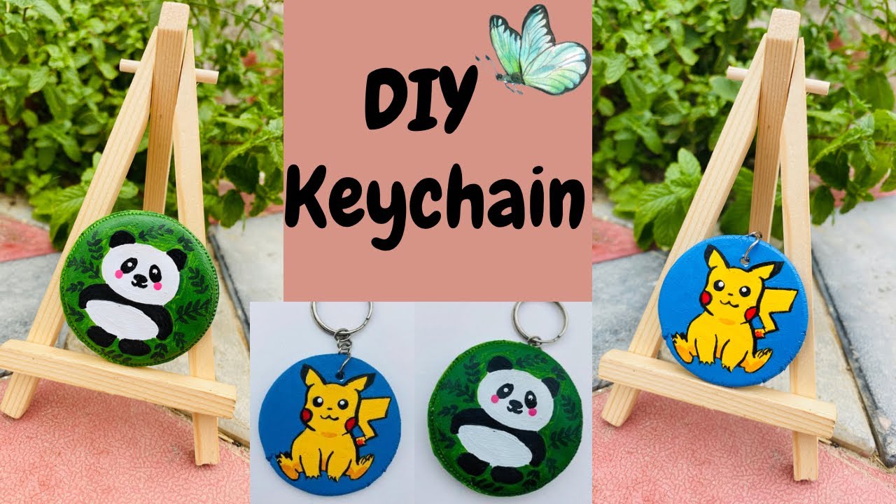 DIY Keychain Painting Ideas Acrylic Painting Cute Keychain Ideas