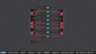 8 bit adder  in dig logic sim (for school)