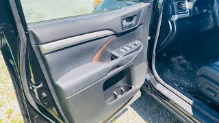 2015 Toyota Highlander Interior Door Panel Removal