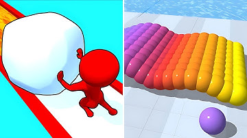 Snow Race 3D Vs Canvas Run || All Levels Walkthrough Android IOS Satisfying Mobile Gameplay BR11