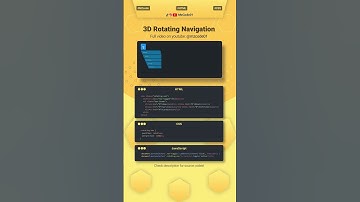 3D Rotating Navigation Menu Hamburger Style – HTML, CSS & JavaScript Tutorial