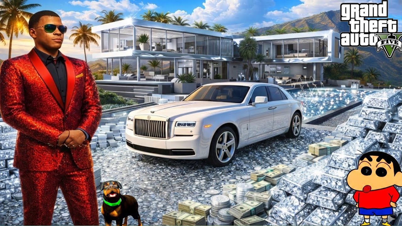 Whatever Franklin Touch Turns Into Diamond With Shinchan in Los Santos! 🤩😱 In GTA 5 In Telugu