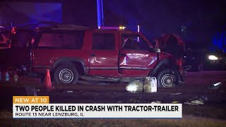 2 people killed in crash with tractor trailer in south St. Clair County