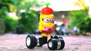 DIY Toy Cars, Homemade Minion Cars At Home, Making Simple Toy Cars With Motor At Home, DIY Simple