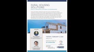 Rural Housing Solutions: EDDs as Regional Housing Changemakers