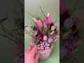 Tulpen-Frühlingsgesteck im Bambustopf 🌷 | Tischdeko, die lange schön bleibt