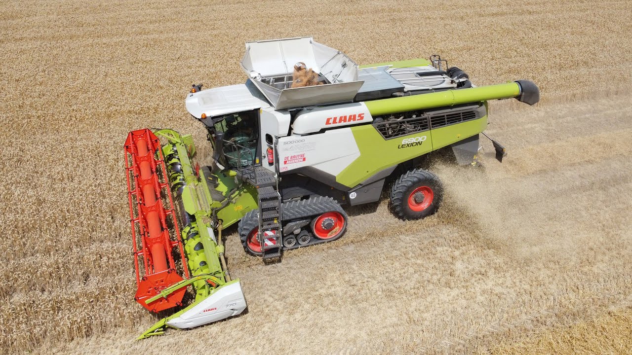 Claas Lexion 6900 - De Bruyne Agro - tarwe dorsen