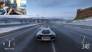 Forza Horizon 4 Lamborghini Aventador FE (Steering Wheel + Paddle Shifter) | Logitech g29 gameplay