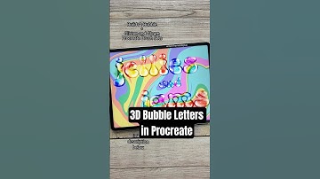 3D Bubble Letters in Procreate #procreatetutorials #digitalart #procreate #3dart #bubbleart