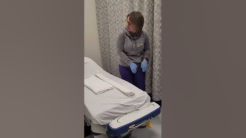 Preparing the patient for a scrotal ultrasound exam