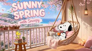 Sunny Spring with Snoopy 🌸 Uplifting Jazz Boosts Your Mood