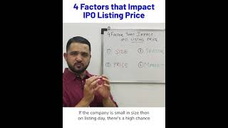 4 Factors that Impact IPO Listing Price #shorts #IPO