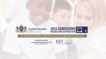 2022 Online Admissions Announcement for Grade 1 and Grade 8 learners in Gauteng