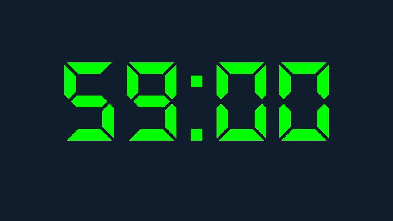 59 Minute Timer Digital and 59 Minutes Countdown Digital