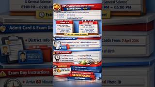 RPSC SUB INSPECTOR/PLATOON COMMANDEREXAM SCHEDULE  ), exam date