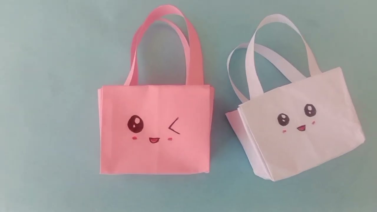 Cute Mini paper bag making / How to make cute paper bag / Origami Paper
