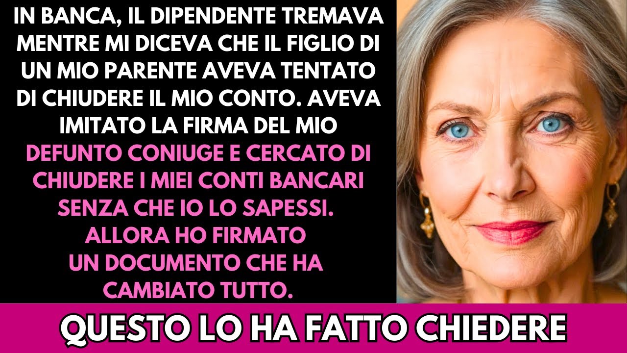 In Banca L’impiegato Ha Esitato: “Suo Figlio Ha Tentato Di Chiudere Il Conto.” Ho Firmato E…