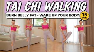 15-Min Tai Chi Walking After 50 🔥 Burn Belly Fat, Wake Up Your Body & Feel Younger