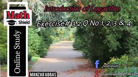 Logarithm for 9th class on | Math shield | with Manzar Abbas