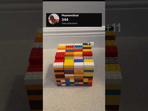 placing one lego brick for every subscriber day 24 #lego #fyp