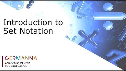 Set Notation: Introduction