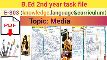 B.Ed 2nd year ( E-303) task file knowledge, language and curriculum #bedfiles#bedtask#divyahindole
