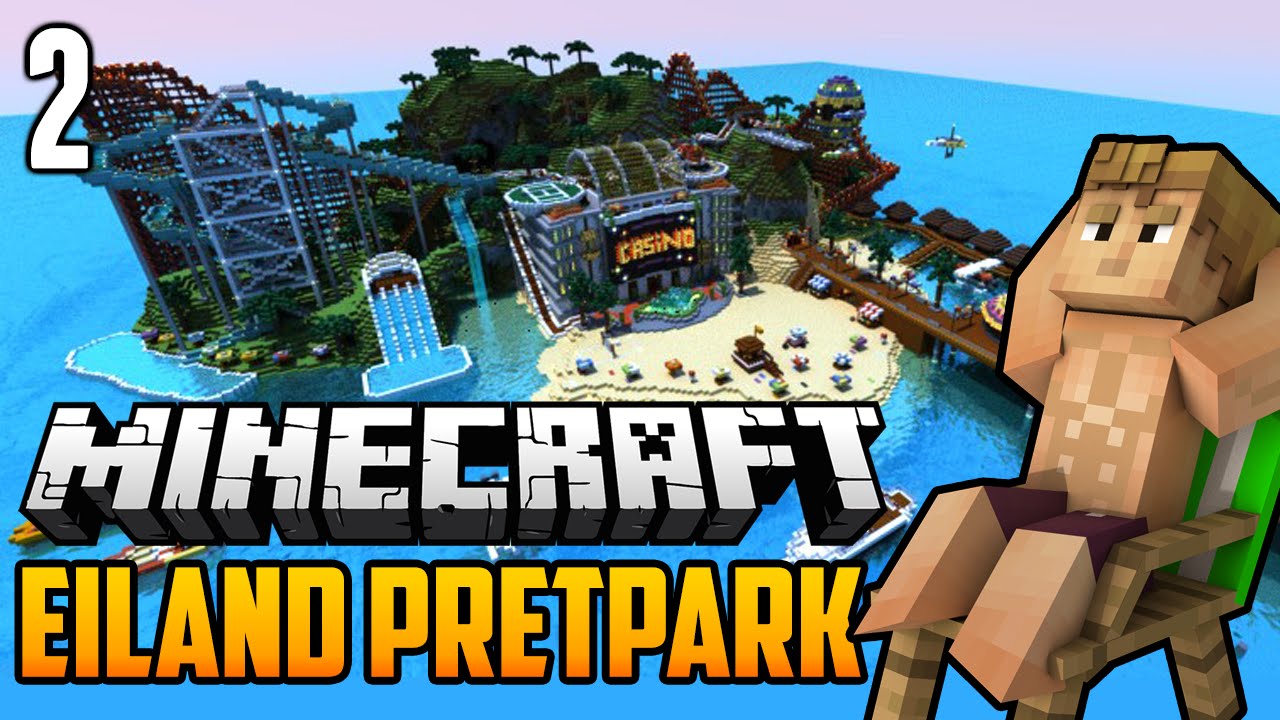Minecraft Pretpark #8 - Eiland Pretpark - Deel 2 - YouTube