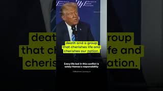 Trump on Israel-Hamas A Fight Between Civilization and S vagery