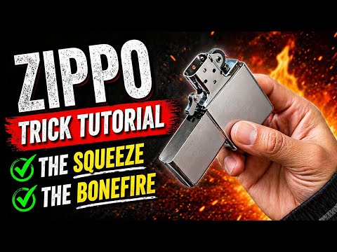 Simple Zippo Tricks for Beginners (Squeeze + Bonfire)
