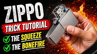 Simple Zippo Tricks for Beginners (Squeeze + Bonfire)