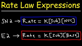 Rate Law Expressions - SN2 SN2 E1 E2 Reactions