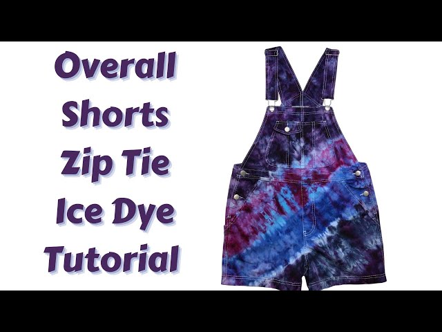 Tie-Dye Patterns: Zip Tie Ice Dye Overall Shorts - YouTube