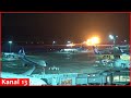 Moment of Japan Airlines&#39; aircraft on fire at Tokyo&#39;s Haneda Airport