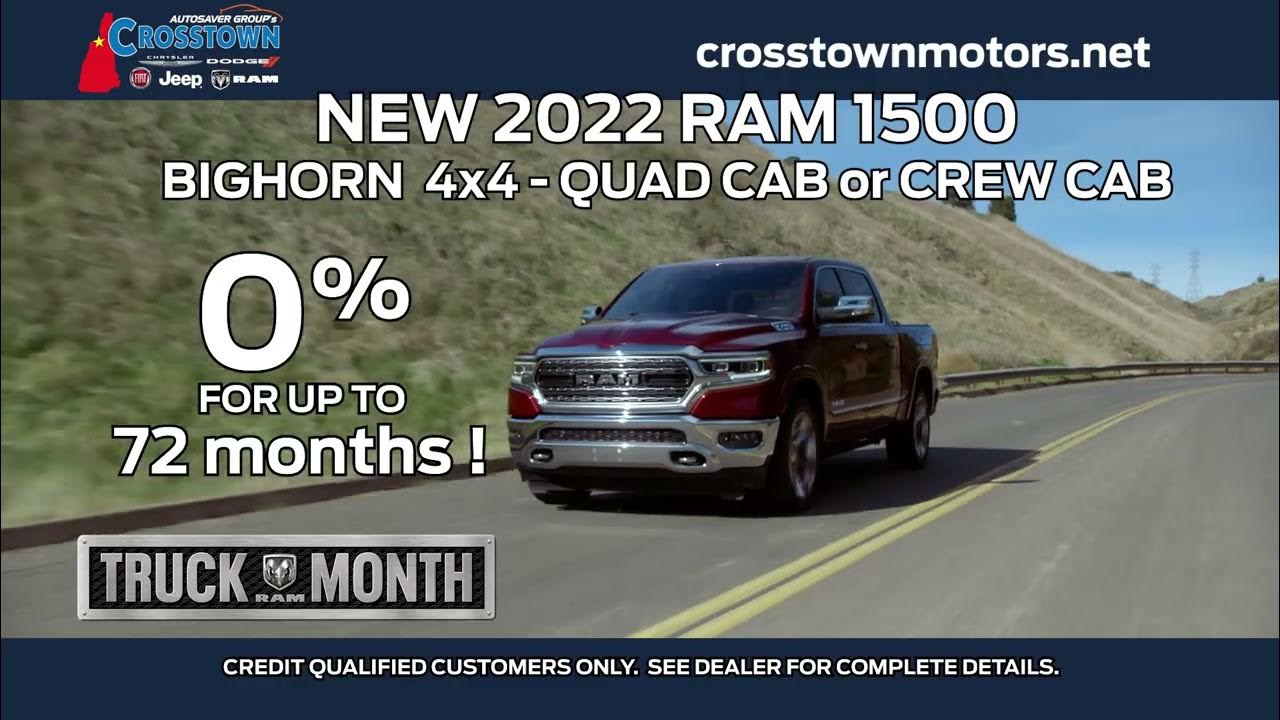 0 financing on new Ram trucks! Crosstown Motors Littleton, NH YouTube
