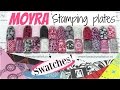 Moyra stamping plates swatches | Beautynailsfun.nl