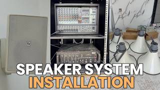 How to Install Complete Mosque Sound System Electro Voice Speakers, Behringer Mixer, Ahuja Amplifier
