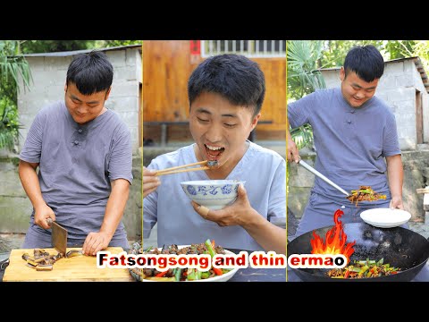 Eel delicacies made by FatSongsong and ThinErmao, do you want to eat them? | funny mukbang