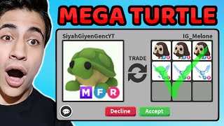 MEGA NEON TURTLE TRADE YAPTIM  Owl Pet Verdi ( Roblox Adopt Me )