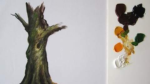 How to paint a tree trunk lesson 1
