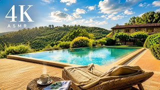 4K ASMR | Relax by an Italian Villa Pool ☀️ Gentle Water Sounds for Sleep & Meditation screenshot 5