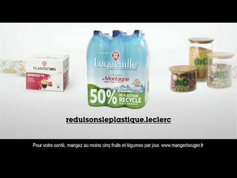 Pub E.Leclerc Marque Repère (50% plastique recyclé film et bouteille) janvier 2020