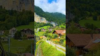 Welcome To Lauterbrunnen 🇨🇭#Lauterbrunnen #Switzerland #Swissalps #Train #Village #Travel