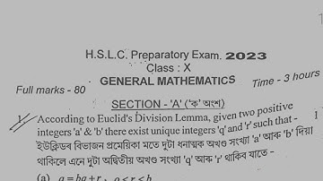 Pre-Test 2023/General Maths/Class X / HSLC 2023/General Mathematics HSLC Final Exam Seba 2023