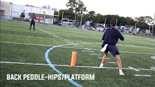 Quarterback Drills-QB Footwork: Backpedal, Hips, Platform, Finish