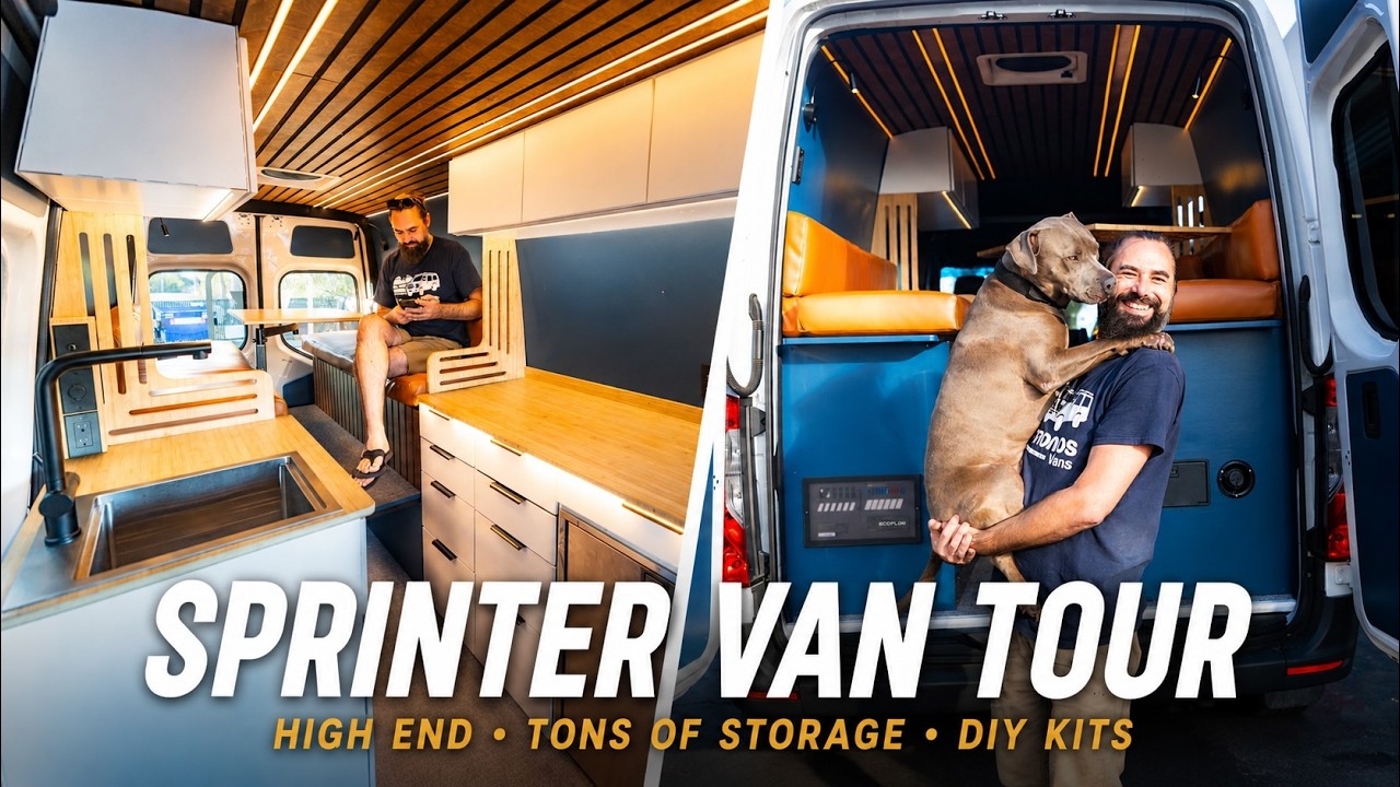 Luxury DIY Sprinter Van with Aluminum Cabinetry & CNC Build
