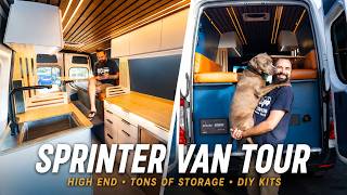 Luxury DIY Sprinter Van with Aluminum Cabinetry &amp; CNC Build