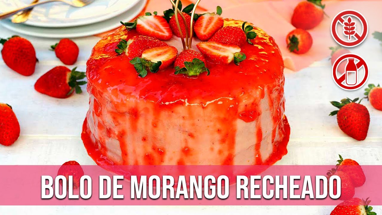 BOLO DE MORANGO SIMPLES DE LIQUIDIFICADOR SEM GLÚTEN E SEM LACTOSE -  Receitas saudáveis com a Chef Susan Martha