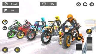 Snow Mountain Bike Racing 2021 🌨️🏍️ || Motocross Race 🏁 || KK Driving Games screenshot 4
