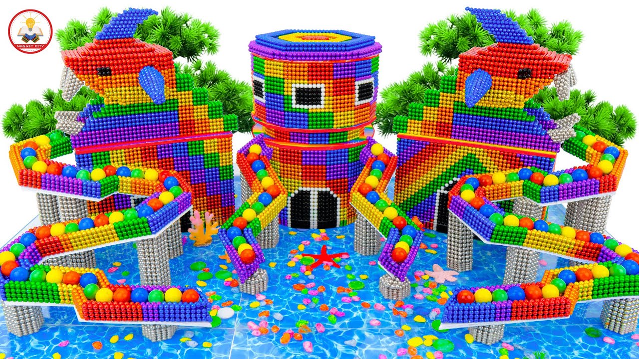 Marble Run ASMR Race 2025 ☆ Tobogán de agua para canicas de colores 